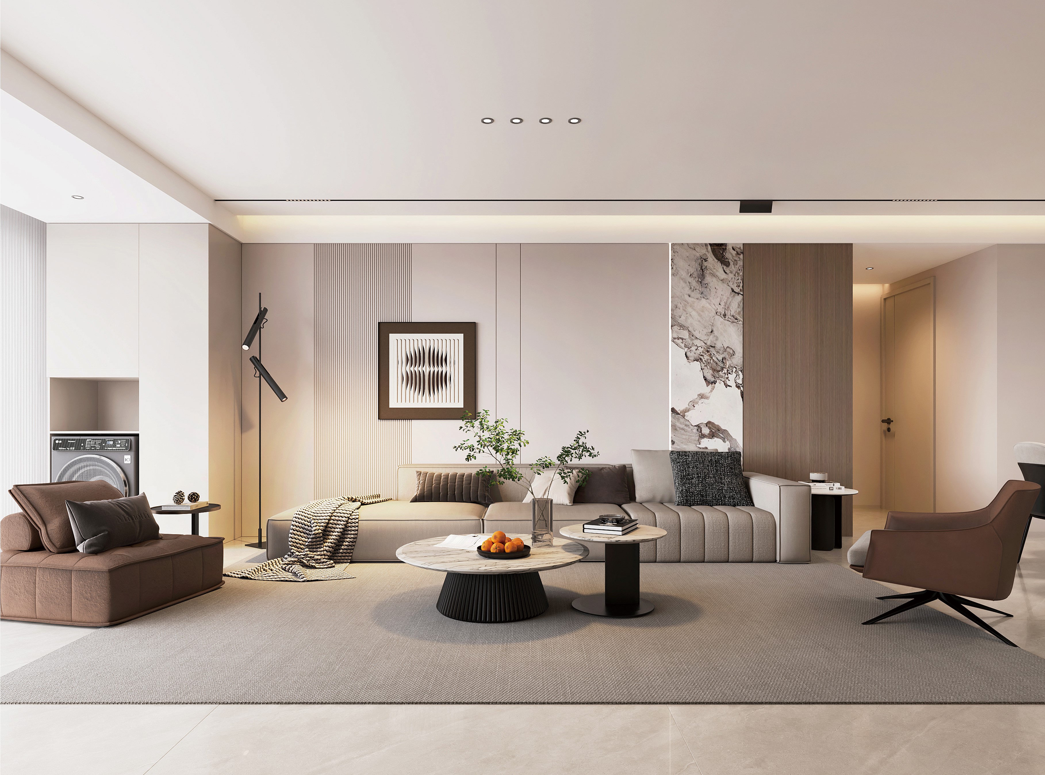 中房花語軒 | 超有腔調的137㎡現(xiàn)代風，審美無敵了！