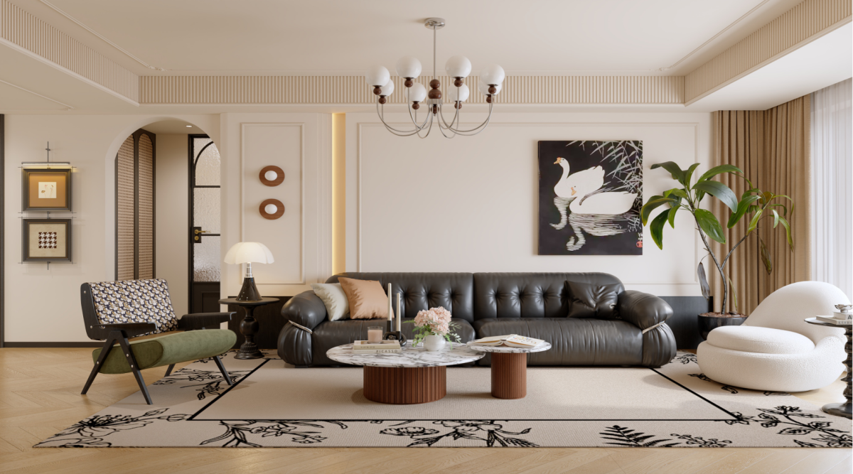 寶湖天脊162㎡ | 真愛(ài)慘了這絕美腔調(diào)的法式中古風(fēng)！回家都像在度假~