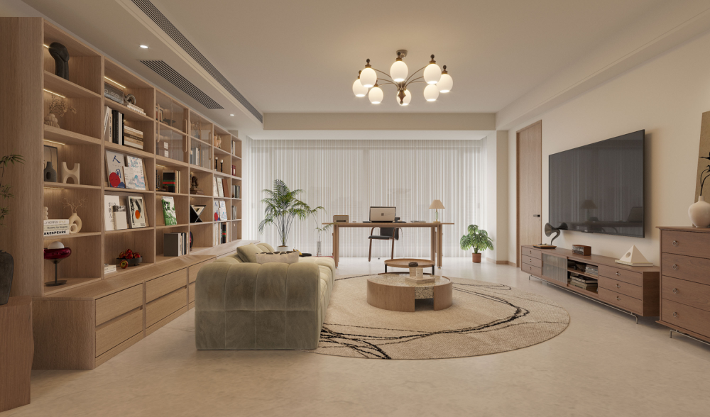 舊房改造 | 住進(jìn)知識分子味的松弛原木家，170平“高智感”百看不厭！